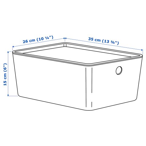 KUGGIS, кутия с капак, 26х35х15, 602.802.05 - IKEA България KUGGIS, кутия с капак, 26х35х15, 602.802.05