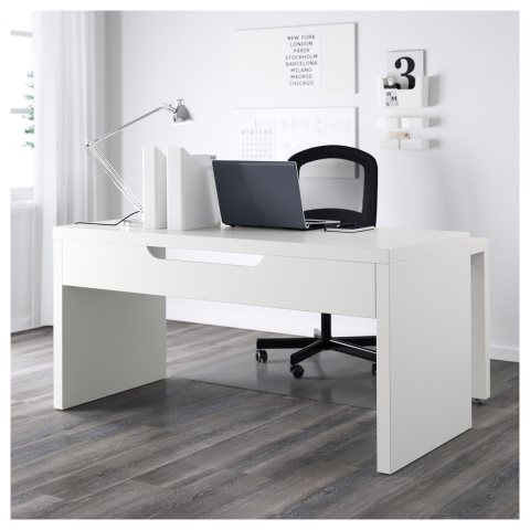 MALM, бюро с подвижен плот 160x65см, бяло, 702.141.92 - IKEA България MALM, бюро с подвижен плот 160x65см, бяло, 702.141.92