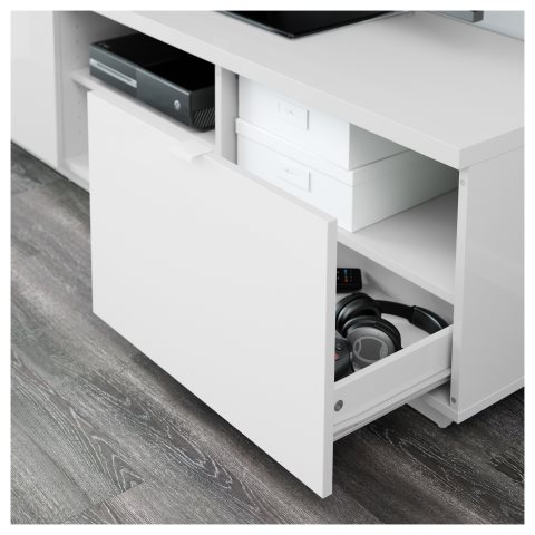 BYAS, TV шкаф, 160x42x45 см, гланц бяло, 802.277.97 - IKEA България BYAS, TV шкаф, 160x42x45 см, гланц бяло, 802.277.97