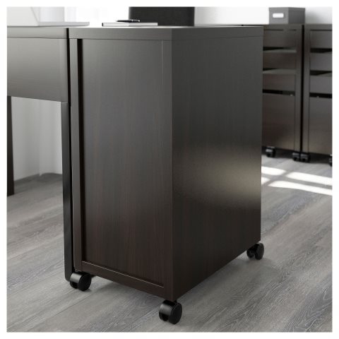 MICKE, контейнер на колелца, 35x75 см, черно-кафяво, 802.447.49 - IKEA България MICKE, контейнер на колелца, 35x75 см, черно-кафяво, 802.447.49