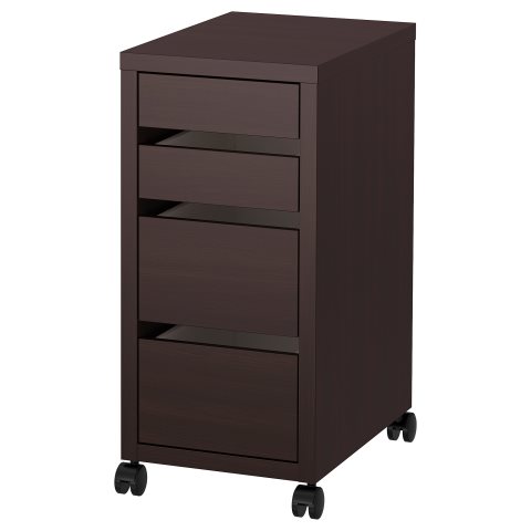 MICKE, контейнер на колелца, 35x75 см, черно-кафяво, 802.447.49 - IKEA България MICKE, контейнер на колелца, 35x75 см, черно-кафяво, 802.447.49
