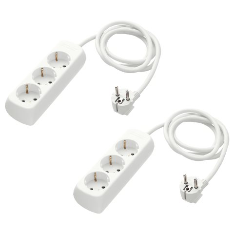 KOPPLA, контакт/заземен, 3 гнезда, 2 бр/к-т, 804.120.16 - IKEA България KOPPLA, контакт/заземен, 3 гнезда, 2 бр/к-т, 804.120.16