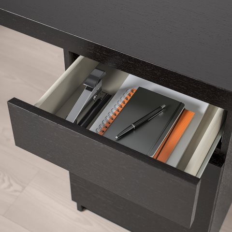 MALM, бюро 140x65см, черно-кафяво, 002.141.57 - IKEA България MALM, бюро 140x65см, черно-кафяво, 002.141.57