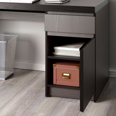 MALM, бюро 140x65см, черно-кафяво, 002.141.57 - IKEA България MALM, бюро 140x65см, черно-кафяво, 002.141.57