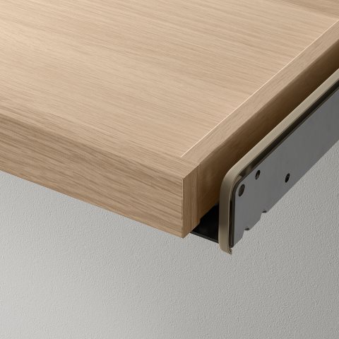 KOMPLEMENT, подвижна поставка, 50x58 см, цвят избелен дъб, 002.463.56 - IKEA България KOMPLEMENT, подвижна поставка, 50x58 см, цвят избелен дъб, 002.463.56