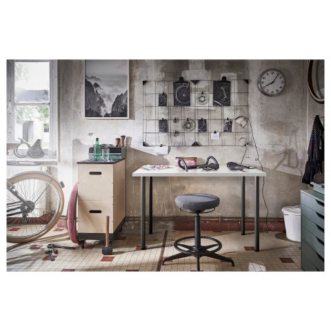 LINNMON, плот за маса, 100x60 см, бяло, 002.511.35 - IKEA България LINNMON, плот за маса, 100x60 см, бяло, 002.511.35