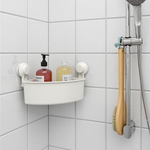 TISKEN, ъглов рафт с вакуумно закрепване, 204.003.04 - IKEA България TISKEN, ъглов рафт с вакуумно закрепване, 204.003.04