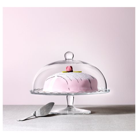 ARV BROLLOP, поставка за сервиране с капак, 29 см, прозрачно стъкло, 401.255.50 - IKEA България ARV BROLLOP, поставка за сервиране с капак, 29 см, прозрачно стъкло, 401.255.50