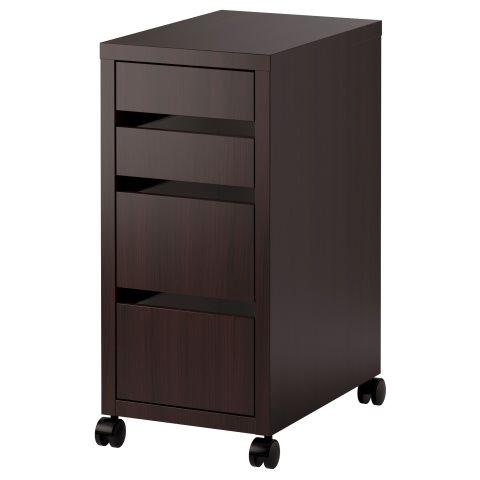 MICKE, контейнер на колелца, 35x75 см, черно-кафяво, 802.447.49 - IKEA България MICKE, контейнер на колелца, 35x75 см, черно-кафяво, 802.447.49