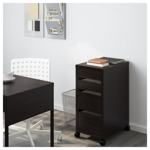 MICKE, контейнер на колелца, 35x75 см, черно-кафяво, 802.447.49 - IKEA България MICKE, контейнер на колелца, 35x75 см, черно-кафяво, 802.447.49