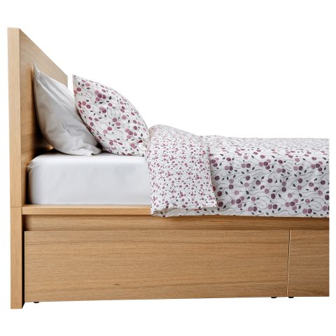 MALM, високо легло+4 кутии за съхранение, 196x209 см, 890.226.78 - IKEA България MALM, високо легло+4 кутии за съхранение, 196x209 см, 890.226.78