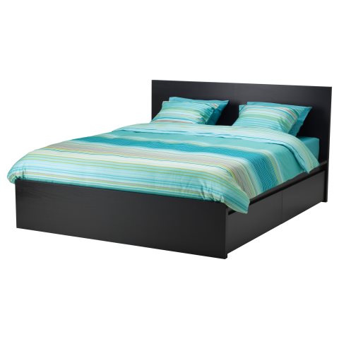 MALM, високо легло+4 кутии за съхранение, 156x209 см, 999.316.25 - IKEA България MALM, високо легло+4 кутии за съхранение, 156x209 см, 999.316.25