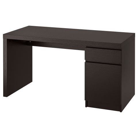 MALM, бюро 140x65см, черно-кафяво, 002.141.57 - IKEA България MALM, бюро 140x65см, черно-кафяво, 002.141.57