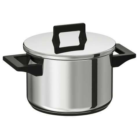 SNITSIG, Тенджера с капак 3 л. неръжд. стомана, 101.297.24 - IKEA България SNITSIG, Тенджера с капак 3 л. неръжд. стомана, 101.297.24