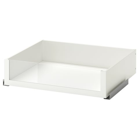 KOMPLEMENT, чекмедже със стъклено чело, 75x58 см, бяло, 102.466.95 - IKEA България KOMPLEMENT, чекмедже със стъклено чело, 75x58 см, бяло, 102.466.95