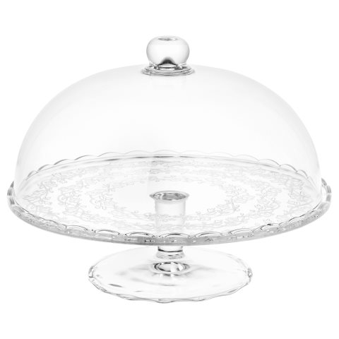 ARV BROLLOP, поставка за сервиране с капак, 29 см, прозрачно стъкло, 401.255.50 - IKEA България ARV BROLLOP, поставка за сервиране с капак, 29 см, прозрачно стъкло, 401.255.50