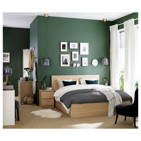 MALM, високо легло+4 кутии за съхранение, 196x209 см, 890.226.78 - IKEA България MALM, високо легло+4 кутии за съхранение, 196x209 см, 890.226.78