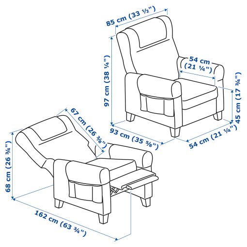 MUREN, кресло с релакс механизъм, 004.385.53