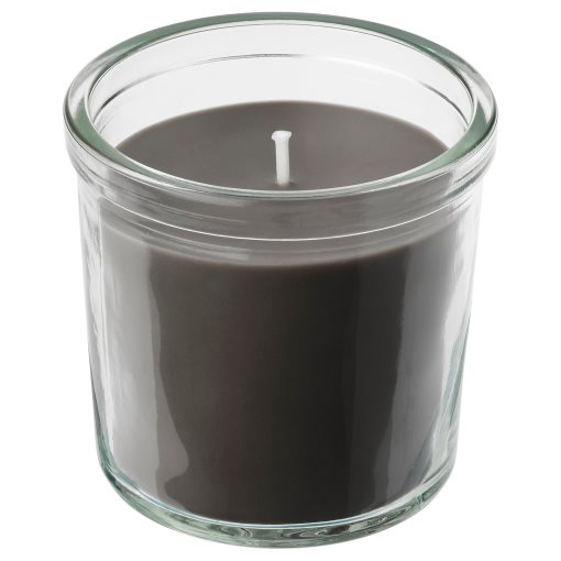 ENSTAKA, ароматизирана свещ в стъклена чашка, Огън  20 ч., 005.023.65