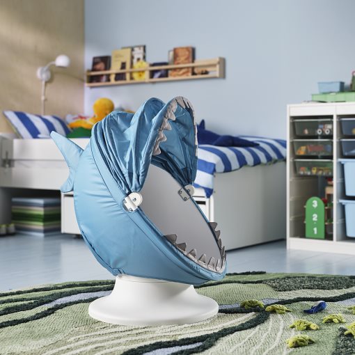 IKEA PS LÖMSK, калъф за детско въртящо се кресло, акула, 006.092.34
