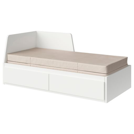 FLEKKE/VANNAREID, Кушетка с 2 чекмеджета/2 матрака, 094.959.35