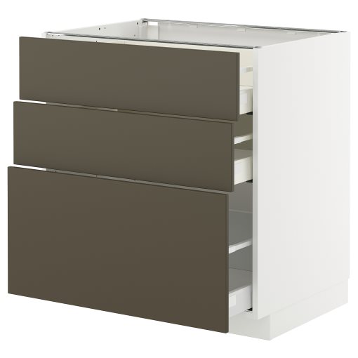 METOD/MAXIMERA, долен шкаф с 3 чекмеджета, 095.585.17