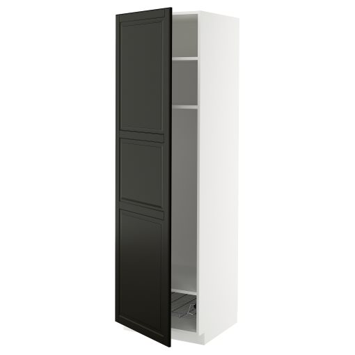 METOD, висок шкаф с рафтове/тел. кошница, 095.788.03