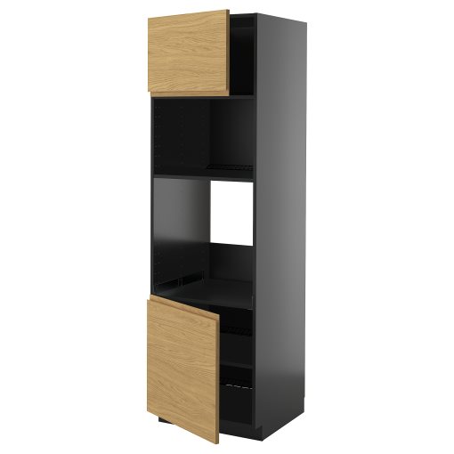 METOD, висок шкаф за фурна/микровълнова с 2 врати/рафт, 095.890.95