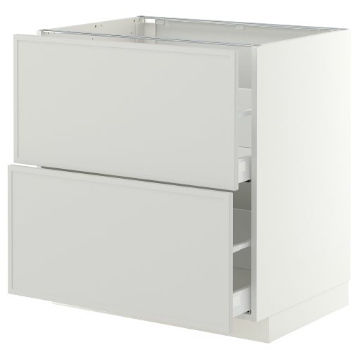 METOD/MAXIMERA, долен шкаф с 2 чела/2 високи чекмеджета, 80x60 см, 096.053.16
