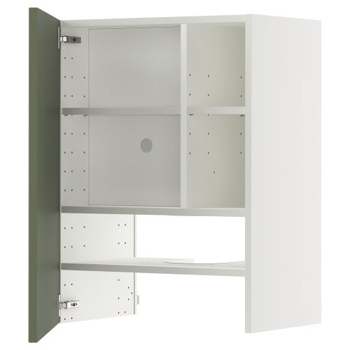 METOD, стенен шкаф за вграден аспиратор с рафт/вр., 195.172.20