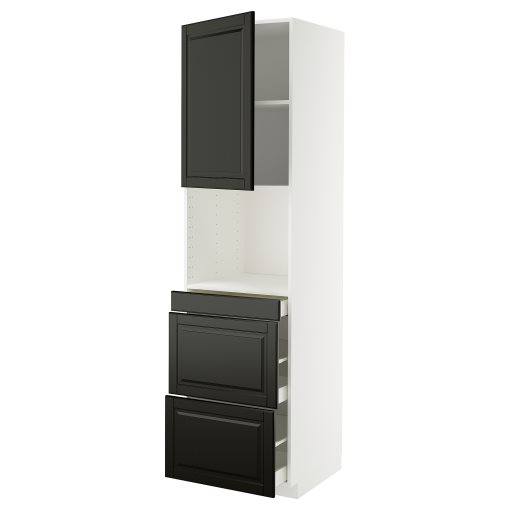 METOD/MAXIMERA, висок шкаф за комби микровълнова, вр./3 чекм., 195.788.12