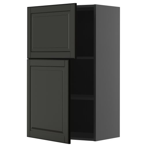 METOD, стенен шкаф с рафтове/2 вратички, 195.897.21