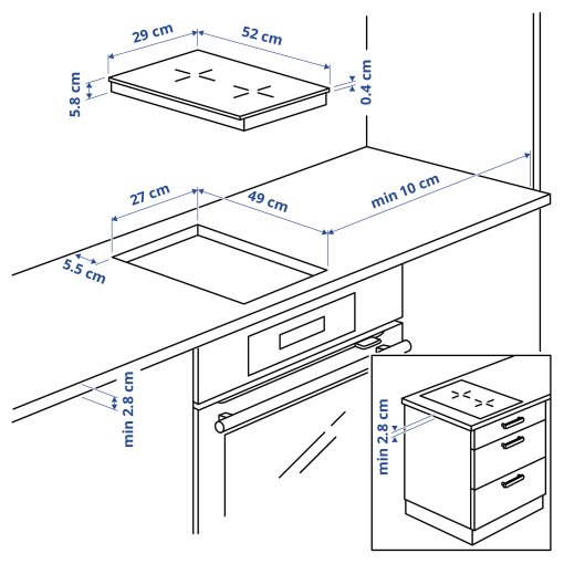 VÄLBILDAD, индукционен плот 300, 29 см, 204.675.92