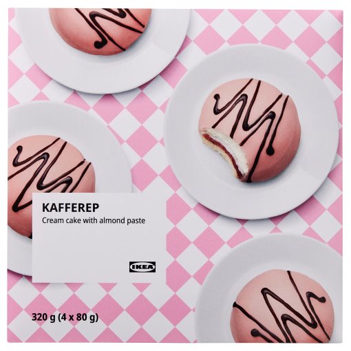 KAFFEREP, Торта със сметанов и малинов пълнеж, 320 г, 205.406.01