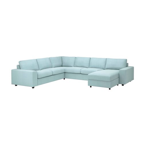 VIMLE, 5-местен ъглов диван с лежанка с широки подлакътници, 294.018.27