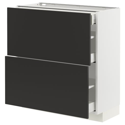 METOD/MAXIMERA, долен шкаф с 2 чела/3 чекмеджета, 294.975.80