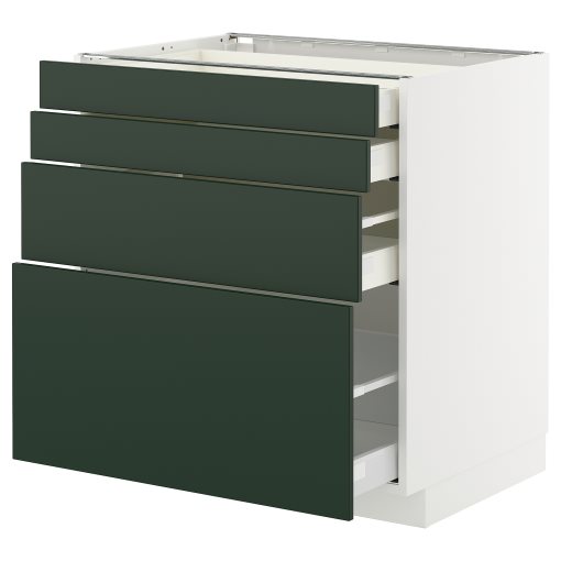 METOD/MAXIMERA, долен шкаф 4 чела/4 чекмеджета, 295.571.64