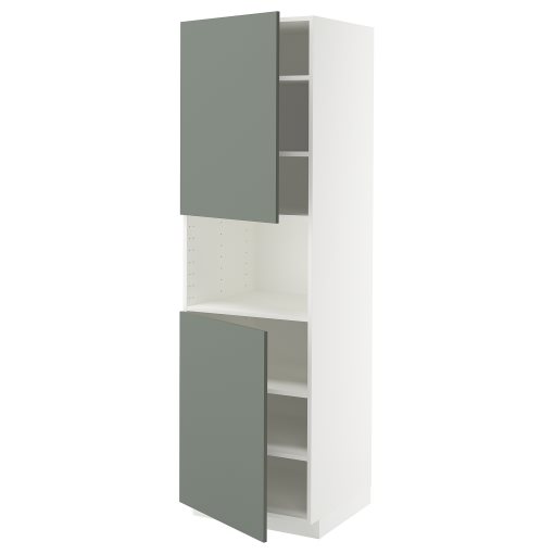 METOD, висок шкаф за микровълнова с 2 врати/рафт, 295.659.46