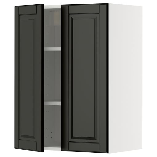 METOD, стенен шкаф с рафтове/2 вратички, 295.790.24