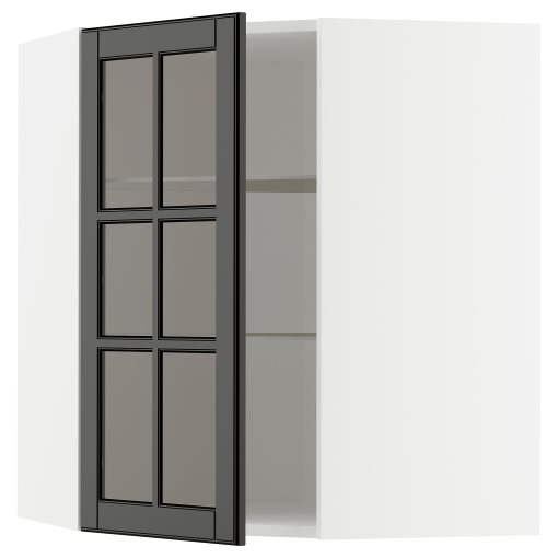 METOD, ъглов стенен шкаф + рафтове/стъкл. вр., 295.790.62