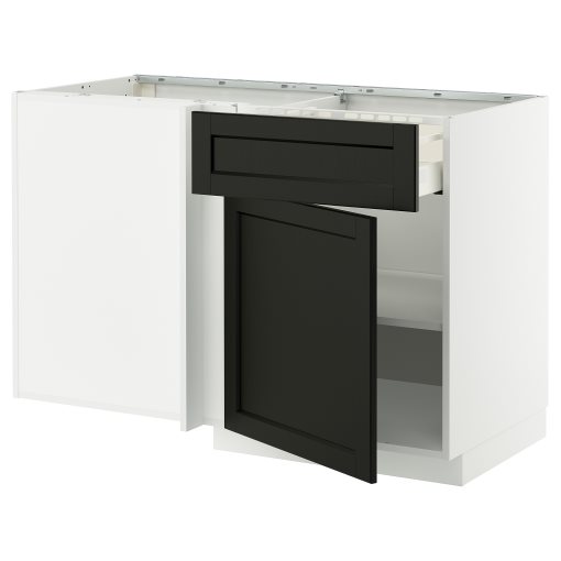 METOD/MAXIMERA, ъглов долен шкаф с чекмедже и рафт, 295.852.18