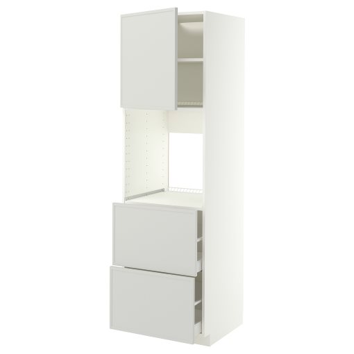 METOD/MAXIMERA, висок шкаф за фурна, чекм./2 чела/2 вис. чекм., 60x60x200 см, 296.052.35