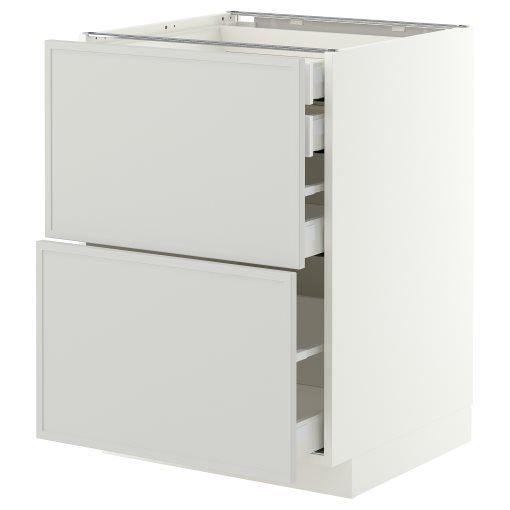 METOD/MAXIMERA, долен шкаф с 2 чела/2 ниски + 1 средно + 1 високо чекм., 60x60 см, 296.057.06
