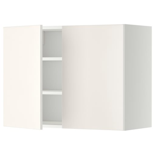 METOD, стенен шкаф с рафтове/2 вратички, 394.545.42