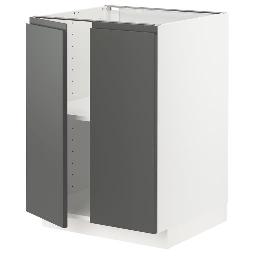 METOD, долен шкаф с рафтове/2 вратички, 394.568.95
