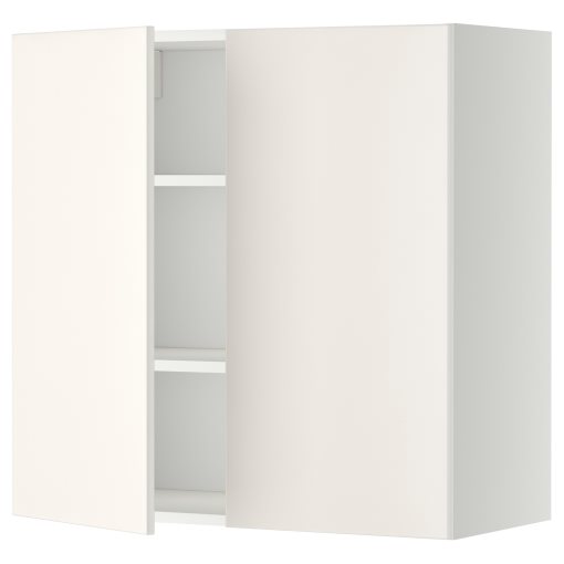 METOD, стенен шкаф с рафтове/2 вратички, 394.576.06