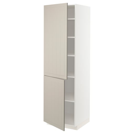 METOD, висок шкаф с рафтове/2 врати, 394.603.50