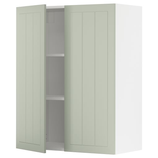 METOD, стенен шкаф с рафтове/2 вратички, 394.875.47