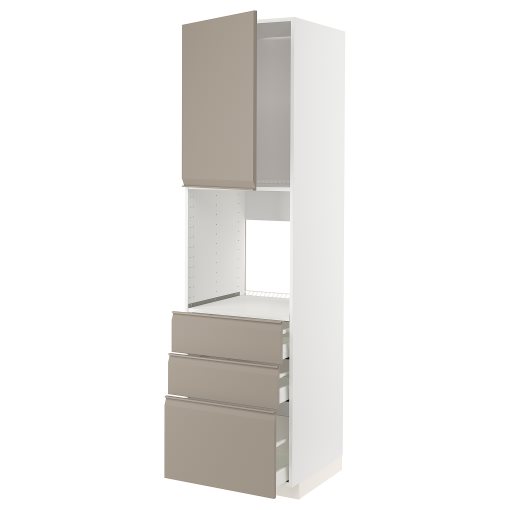 METOD/MAXIMERA, висок шкаф за фурна с врата/3 чекм., 394.922.66
