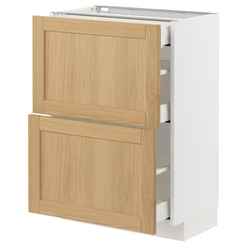 METOD/MAXIMERA, долен шкаф с 2 чела/3 чекмеджета, 395.092.81